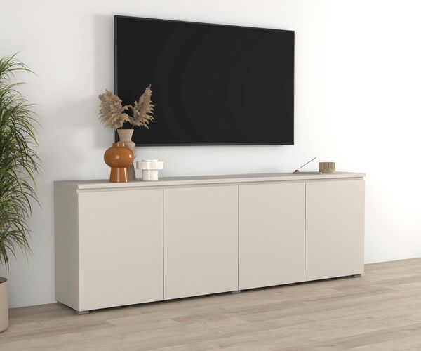 OTTO home Sideboard Modo, Breite 200 cm, moderne grifflose Kommode 4Türen, Anrichte mit viel Stauraum, Einlegeböden verstellbar