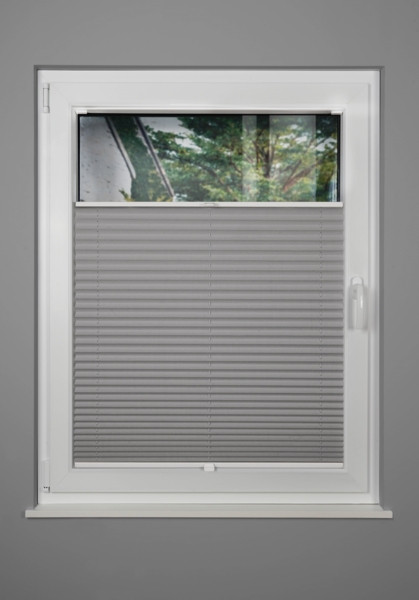 ondeco Plissee Thermo für Fenster innen, Montage in Glasleiste mit Spannschuh, Sonnenschutz-Rollo, Lichtschutz und blickdicht, leichte Verdunkelung, Hellgrau, B): 121-130 cm, H): 151-200 cm Bild 3