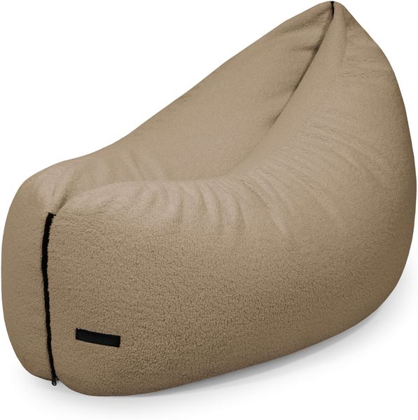Sitzsack Clip Clap 115, Bezugstoff - Teddy, 100% Polyester, Camel, 75x115x90