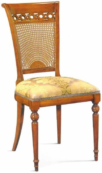 Casa Padrino Luxus Barock Esszimmer Stuhl Gelb / Braun - Barock Möbel - Made in Italy