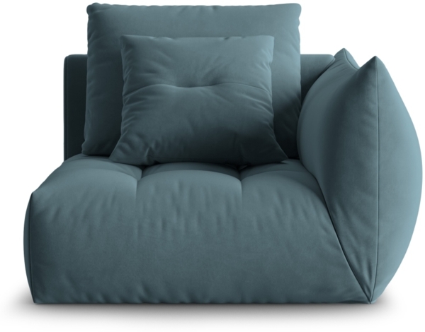 Micadoni Eckmodul Bloom Rechts Samt Casino Pastellblau