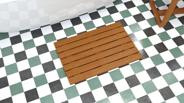 Destiny Badematte SPA & LIVING, rutschfest, Teakholz, rechteckig, 60x40x2 cm