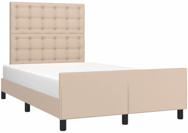 vidaXL Bettgestell ohne Matratze Cappuccino-Braun 120x190cm Kunstleder 3270565 Bild 3