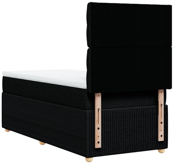 vidaXL Boxspringbett mit Matratze Schwarz 80x200 cm Stoff 3294192 Bild 8