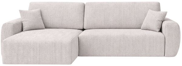 Kaiser Möbel Ecksofa mit Schlaffunktion und Bettkasten Ariel L Cord-Sofa aus Stoff Poso, mit Schlaffunktion,großzügige Liegefläche,pflegeleichter Cordstoff