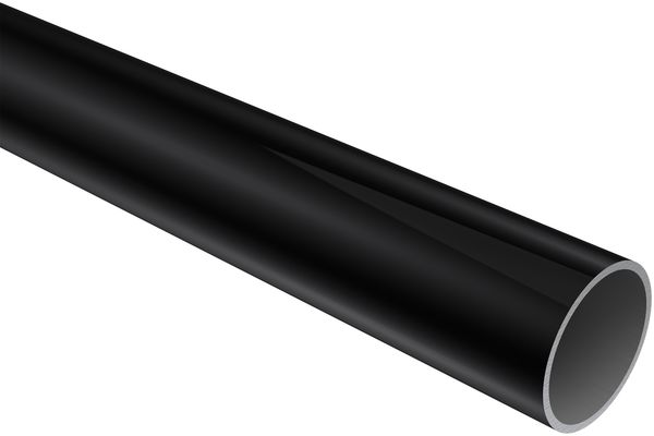 Rundrohr 160 cm, 20 mm Ø Schwarz