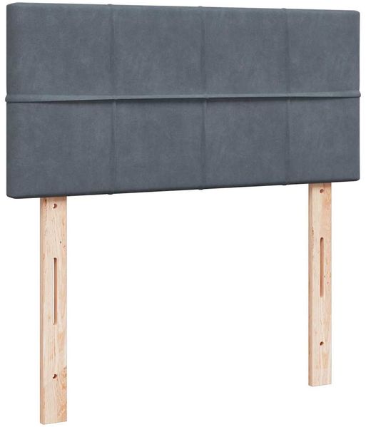 vidaXL Ottoman-Bett mit Matratze Dunkelgrau 90x200 cm Samt 3311748 Bild 9