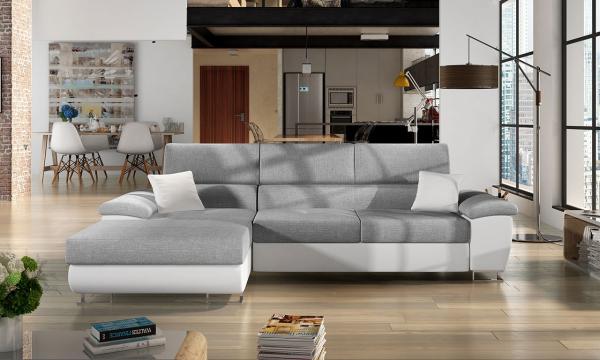 Ecksofa Cotere Mini, Seite: Links, Farbe: Soft 017 + Bristol 2460 + Soft 017