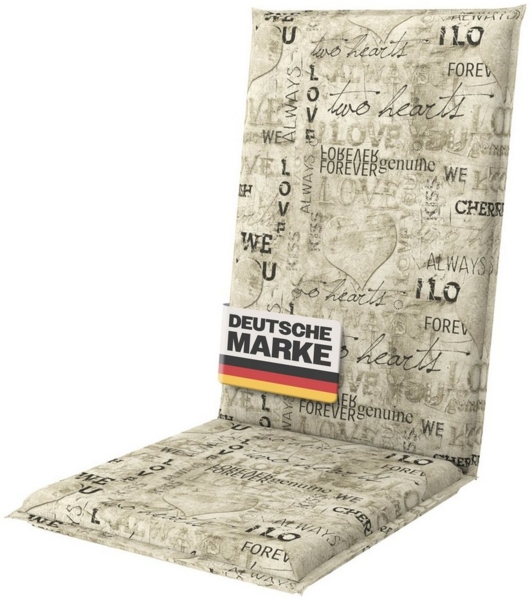 Gardissimo Hochlehnerauflage Hochlehnerauflage 8613 Gartenstuhl Auflagen Kissen Polster Hochlehner, (1 St, 1 Auflage), für Hochlehner-Stühle UV-beständig inkl. Bindebänder und Halteband