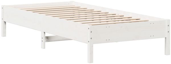 vidaXL Massivholzbett ohne Matratze Weiß 100x200 cm Kiefernholz 842707 Bild 6