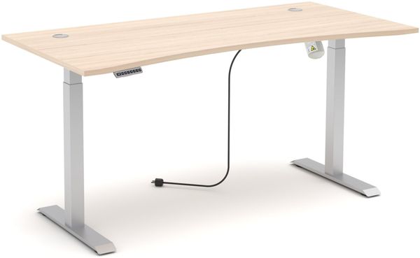 Höhenverstellbarer Schreibtisch SANTORIN Riva Eiche - 160 x 77 cm