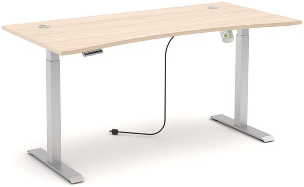 Höhenverstellbarer Schreibtisch SANTORIN Riva Eiche - 160 x 77 cm