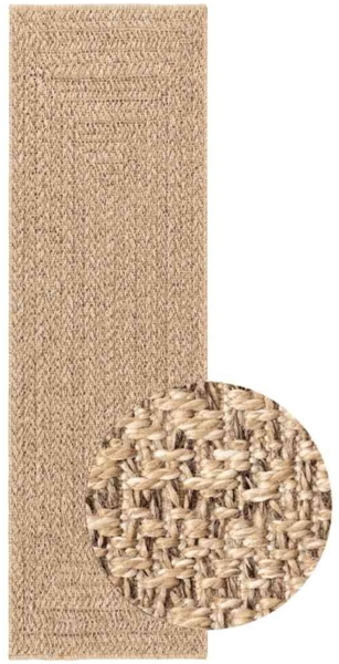 vidaXL Teppich ZIZUR Beige 200x200 cm Jute-Optik Indoor und Outdoor 4010397