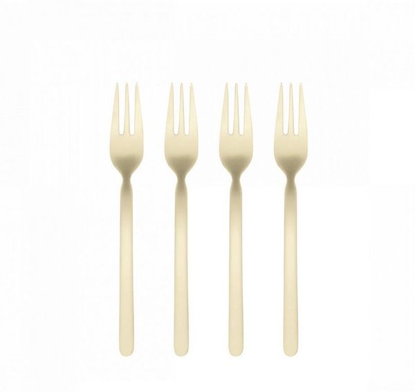 blomus Besteck-Set -STELLA- Designer Besteck-Serie in exklusiven Farben (4-tlg), 4 Personen, Edelstahl, Kuchengabeln, Espressolöffel, Elegant, Gold, Schwarz, Silber, Design Award