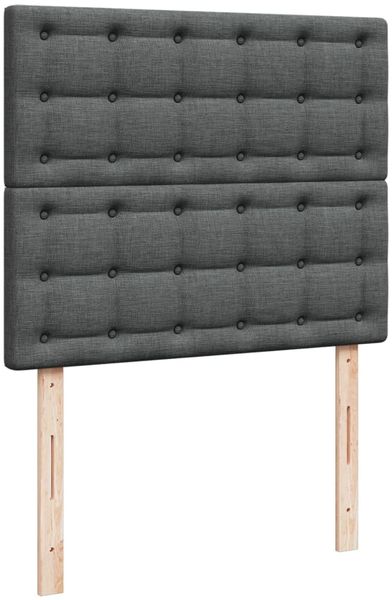 vidaXL Boxspringbett mit Matratze Dunkelgrau 120x190 cm Stoff 3293534 Bild 9