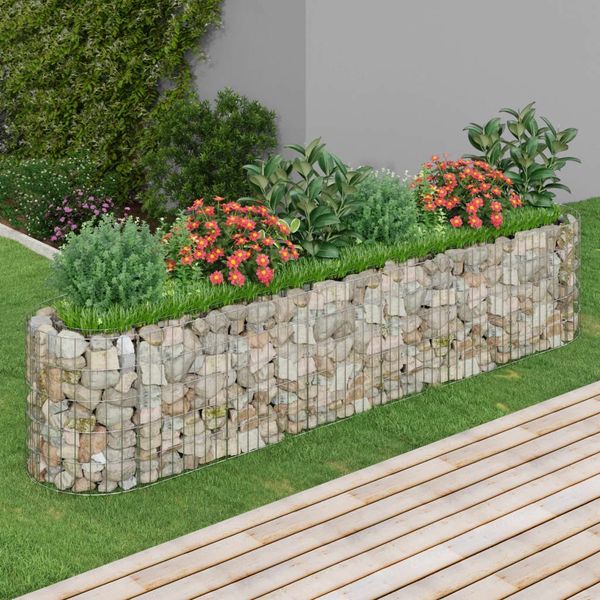 vidaXL Gabionen-Hochbeet Verzinktes Eisen 260x50x50 cm 152026