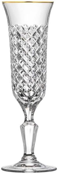 Sektglas Kristall Karo Gold clear (22 cm)