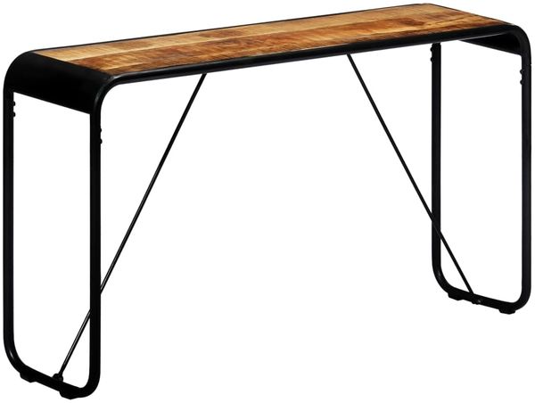 vidaXL Konsolentisch 140×35×76 cm Raues Massivholz Mango 247869 Bild 9
