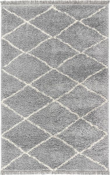 Tesso Living Hochflor-Teppich BLAKE Shaggy Teppich Wohnzimmer Rauten Design, rechteckig, Höhe: 30 mm, Langflor, skandinavisches Design, gemütlich strapazierfähig, langlebig