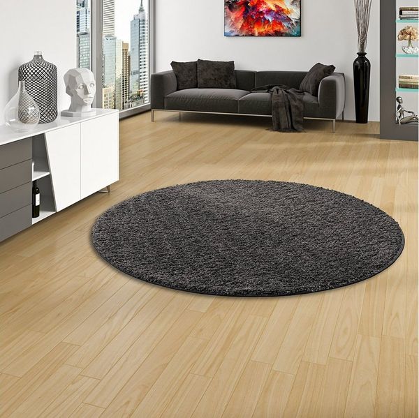 Snapstyle Hochflor-Teppich Luxus Hochflor Langflor Teppich Milano Rund, Rund, Höhe: 43 mm