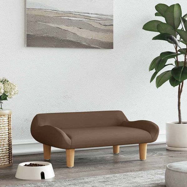 vidaXL Hundebett, Stoff, Braun, 24 x 40 x 70 cm