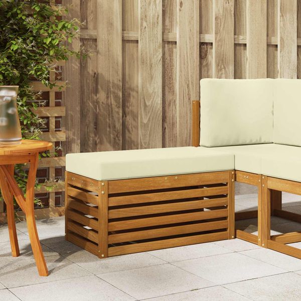 vidaXL Outdoor Hocker Bank Massivholz Akazie Natur 900682