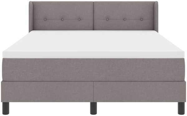 vidaXL Boxspringbett mit Kissen mit Kopfteil Taupe 200 x 140 cm Stoff 3341108 Bild 7
