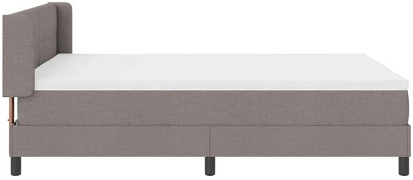 vidaXL Boxspringbett mit Kissen mit Kopfteil Taupe 200 x 140 cm Stoff 3341108 Bild 8