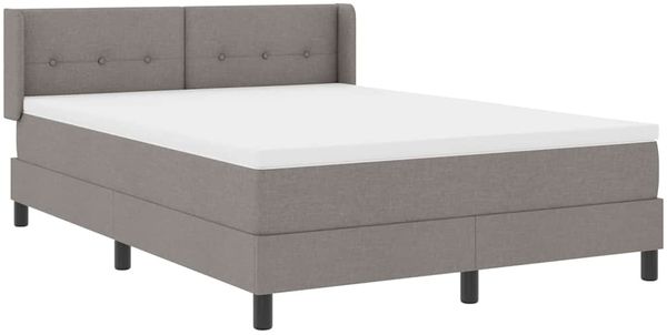 vidaXL Boxspringbett mit Kissen mit Kopfteil Taupe 200 x 140 cm Stoff 3341108 Bild 6