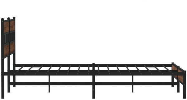 vidaXL Metallbett ohne Matratze Braun Eichen-Optik 193x203 cm 3308510 Bild 5