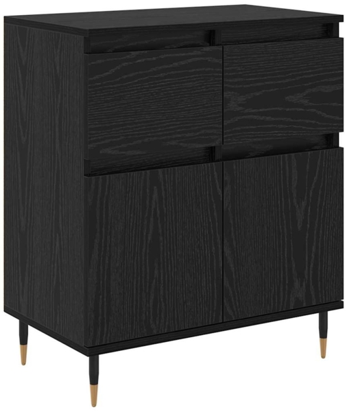 vidaXL Sideboard mit Schubladen Schwarz Eichen-Optik 60 x 35 x 70 cm 881725