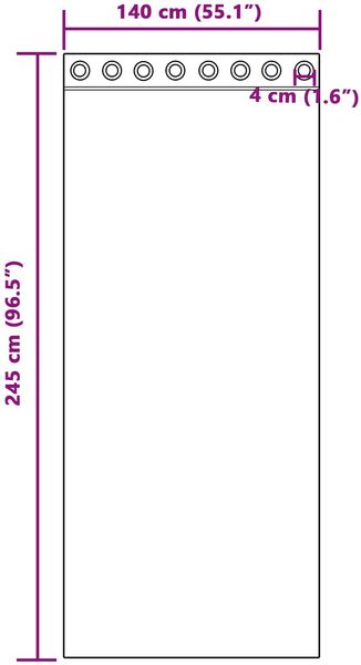 vidaXL Verdunkelungsvorhänge 2 pcs Hellgrau 140 x 245 cm Samt 4107256 Bild 6