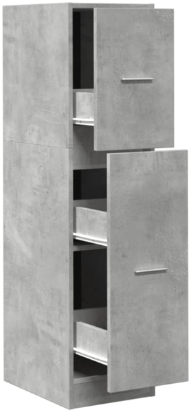 vidaXL Apothekerschrank Betongrau 30x41x118 cm Holzwerkstoff 855163