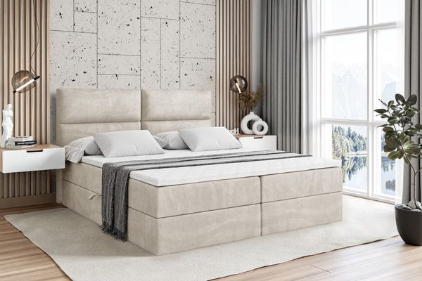 ALTDECOR Boxbett BOXI3 (Multipocket-Matratze H4, H3 Matratze Bonellfederung, Topper, Kopfteil)
