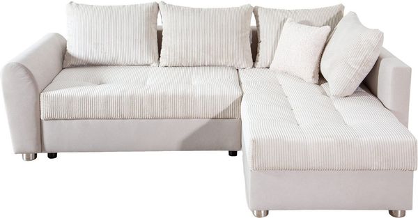 COLLECTION AB Ecksofa Jana L-Form, inkl. Bettfunktion,Bettkasten und Bonnelfederkern