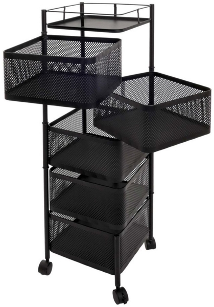 MCW Küchenwagen MCW-N52, 4 Körbe um 270° drehbar, ideal für Küche, Bad oder Hobbyraum