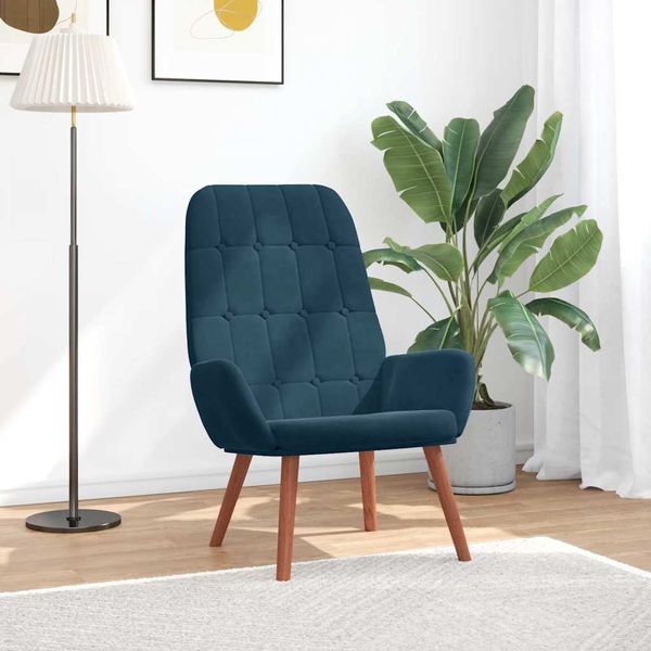 Relaxsessel, Sessel wohnzimmer Blau Samt