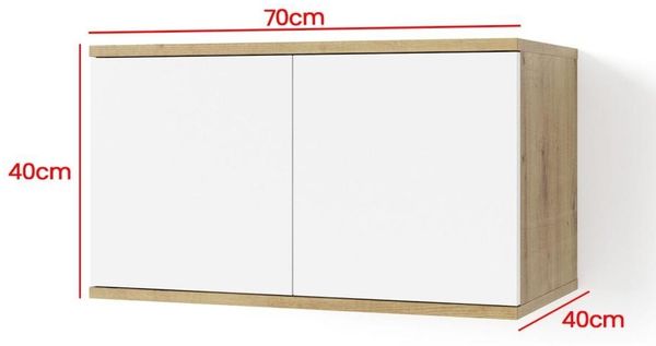 Garderoben-Set Aura Version 4: Kleiderschrank mit Polsterpaneelen, Hängeschrank für Flur und Eingangsbereich (Weiß / Eiche Artisan/Trinity 02), 225 x 40 x 210 cm Bild 7