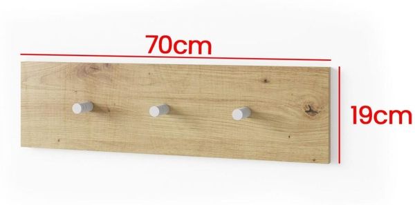 Garderoben-Set Aura Version 4: Kleiderschrank mit Polsterpaneelen, Hängeschrank für Flur und Eingangsbereich (Weiß / Eiche Artisan/Trinity 02), 225 x 40 x 210 cm Bild 4