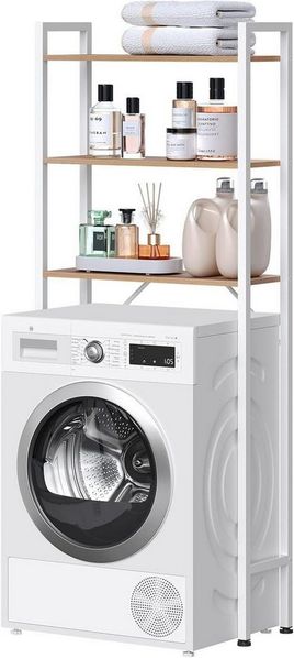EUGAD Badregal, 1-tlg, mit 3 Ablagen, stehendes Regal über Toilette