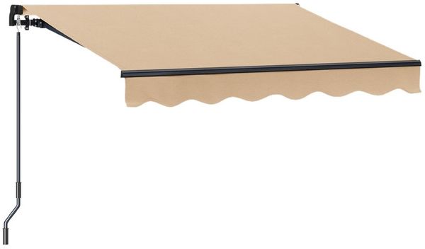 STEELSØN 'Kestria' Gelenkarmmarkise 200x150 cm, beige, wetterfest und blickdicht, Markise mit Aluminium-Kassette und Wandhalterung, Balkonmarkise mit Handkurbel