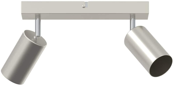 vidaXL Deckenstrahler mit Strahlern Nickel 26 x 5,5 x 16,5 cm Metall 4108196