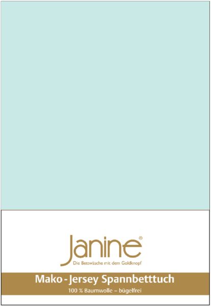 Janine Mako Jersey Spannbetttuch Bettlaken 140-160x200 cm OVP 5007 22 morgennebel