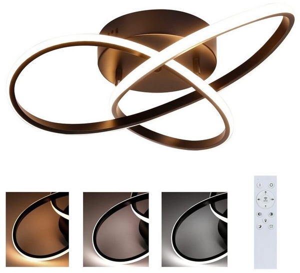 ZMH LED Deckenleuchte Wohnzimmer 3 Blatten verflochten 25/40CM Modern für Schlafzimmer Flur, Augenschutz, Einfache Installtion, LED fest integriert, 3000-6000k, LED fest integriert Bild 4