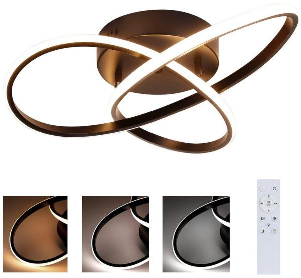 ZMH LED Deckenleuchte Wohnzimmer 3 Blatten verflochten 25/40CM Modern für Schlafzimmer Flur, Augenschutz, Einfache Installtion, LED fest integriert, 3000-6000k, LED fest integriert Bild 1