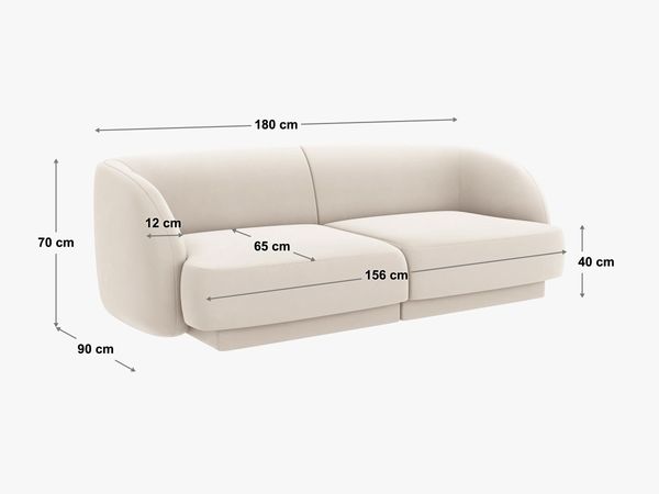 Micadoni Sofa Miley 2-Sitzer Boucle Baloo Beige Bild 6