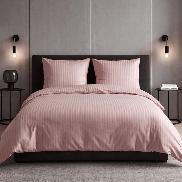 TRAUMSCHLAF Bettwäsche Stripe, Mako Satin, 2 teilig, hochwertige Satin Bettwäsche