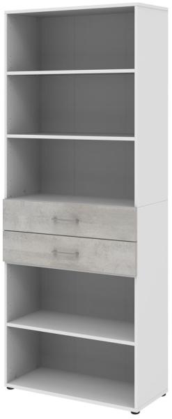 Regal in Beton Optik - 80x212,5x34,4cm (BxHxT)