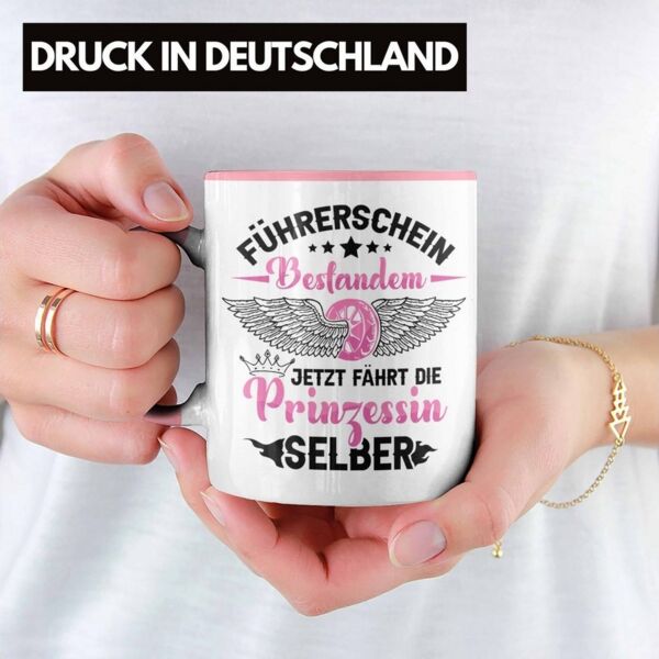 Trendation Tasse Führerschein Bestanden Tasse Geschenk Frauen Mädchen Prinzessin Gesch