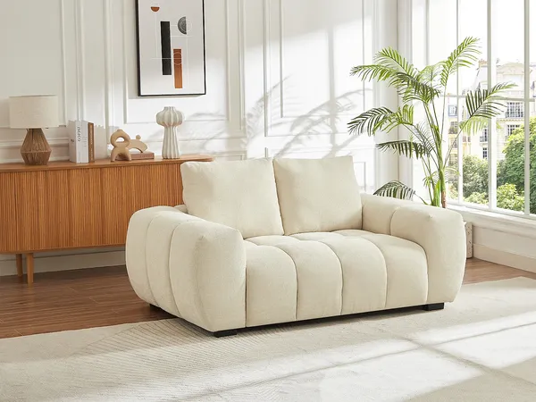 Vente-unique - BERENIA Sofa Stoff Beige - B 105 cm x H 81 cm x L 168 cm
